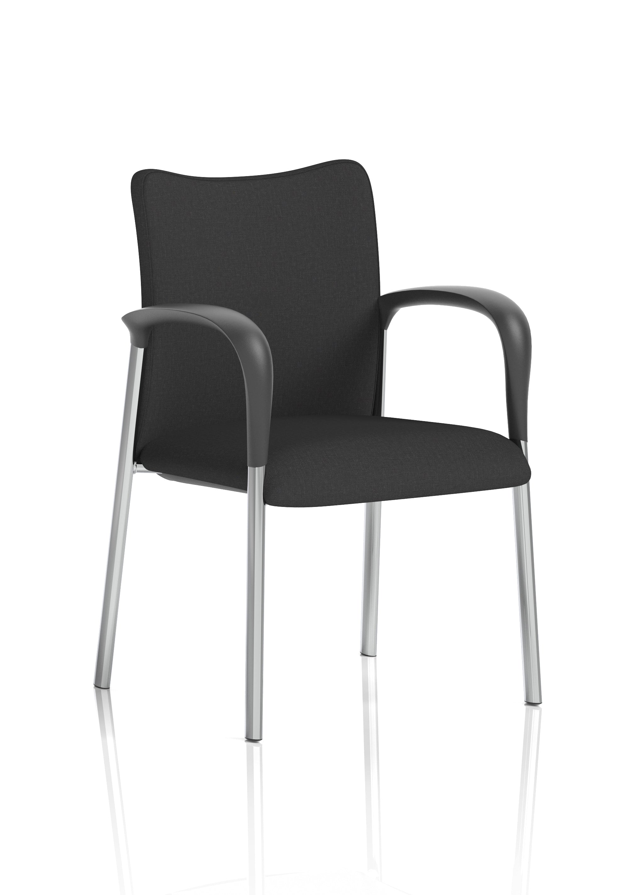 Academy Visitor With Arms Black Fabric Back Black Seat