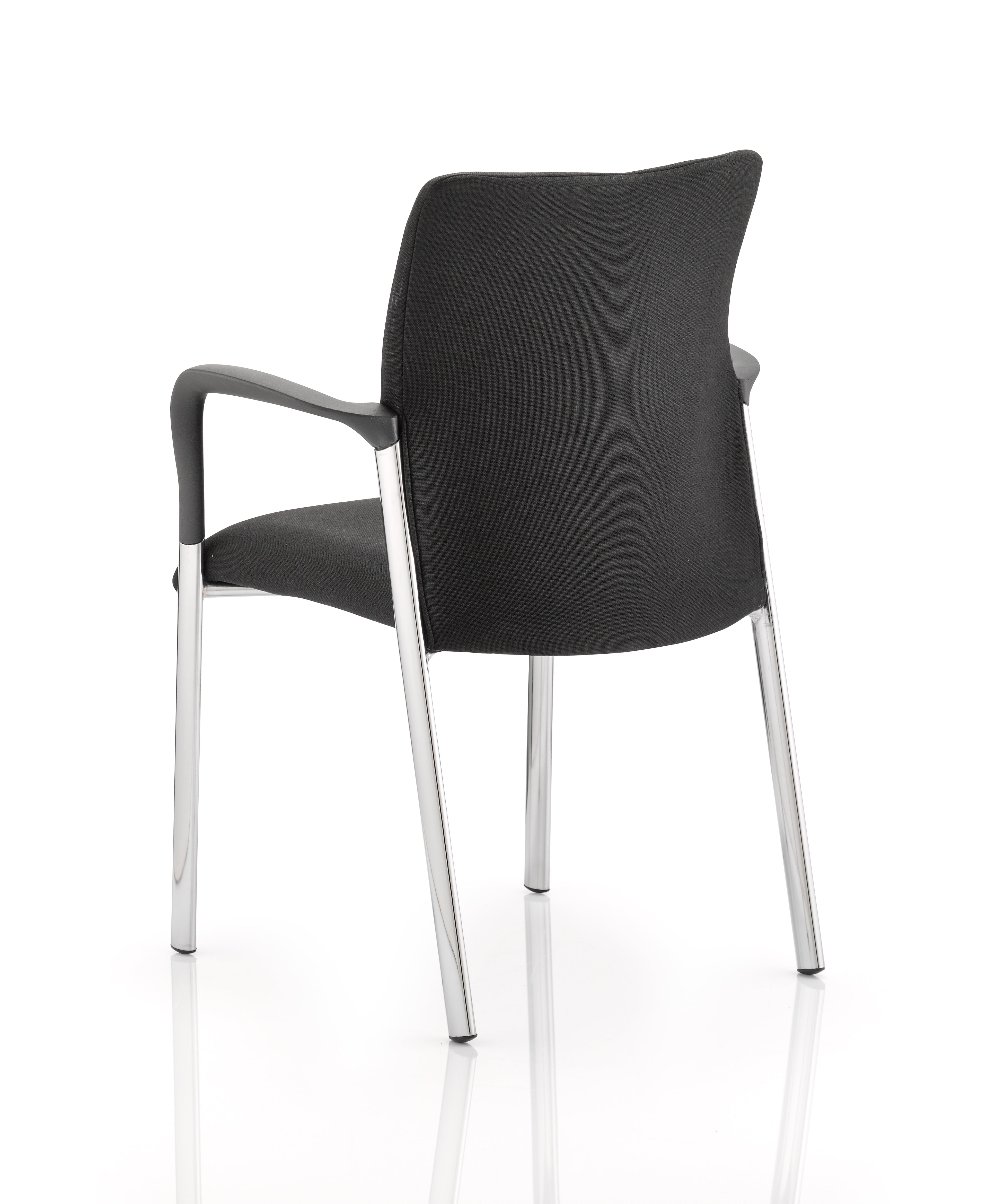 Academy Visitor With Arms Black Fabric Back Black Seat