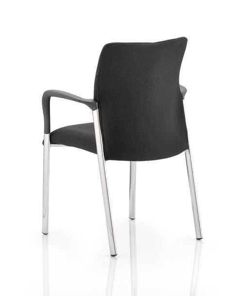 Academy Visitor With Arms Black Fabric Back Black Seat
