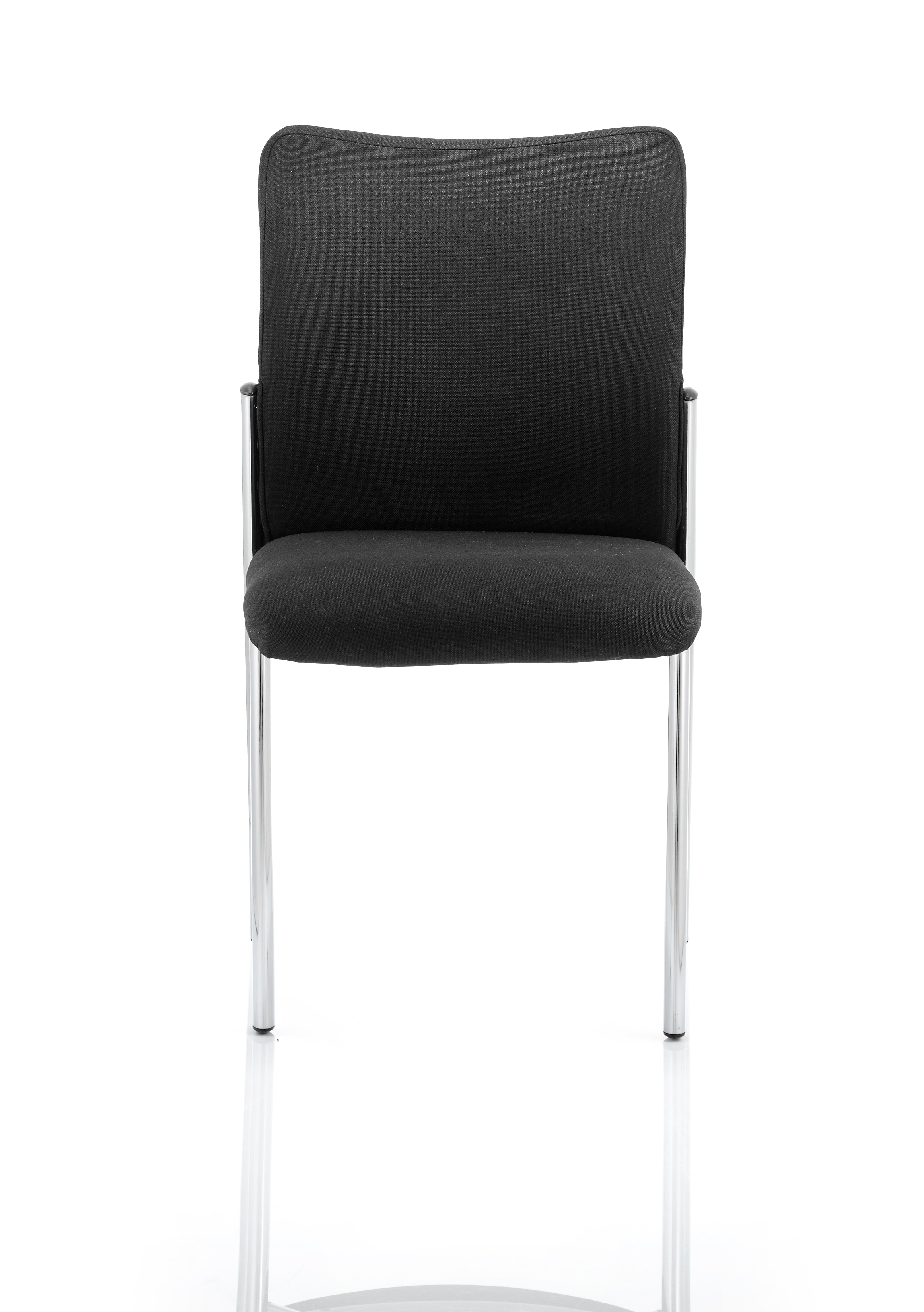 Academy Visitor Without Arms Black Fabric Back Black Seat