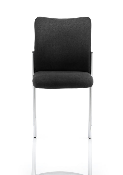 Academy Visitor Without Arms Black Fabric Back Black Seat