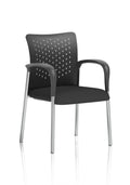 Academy Visitor With Arms Nylon Back Black Seat