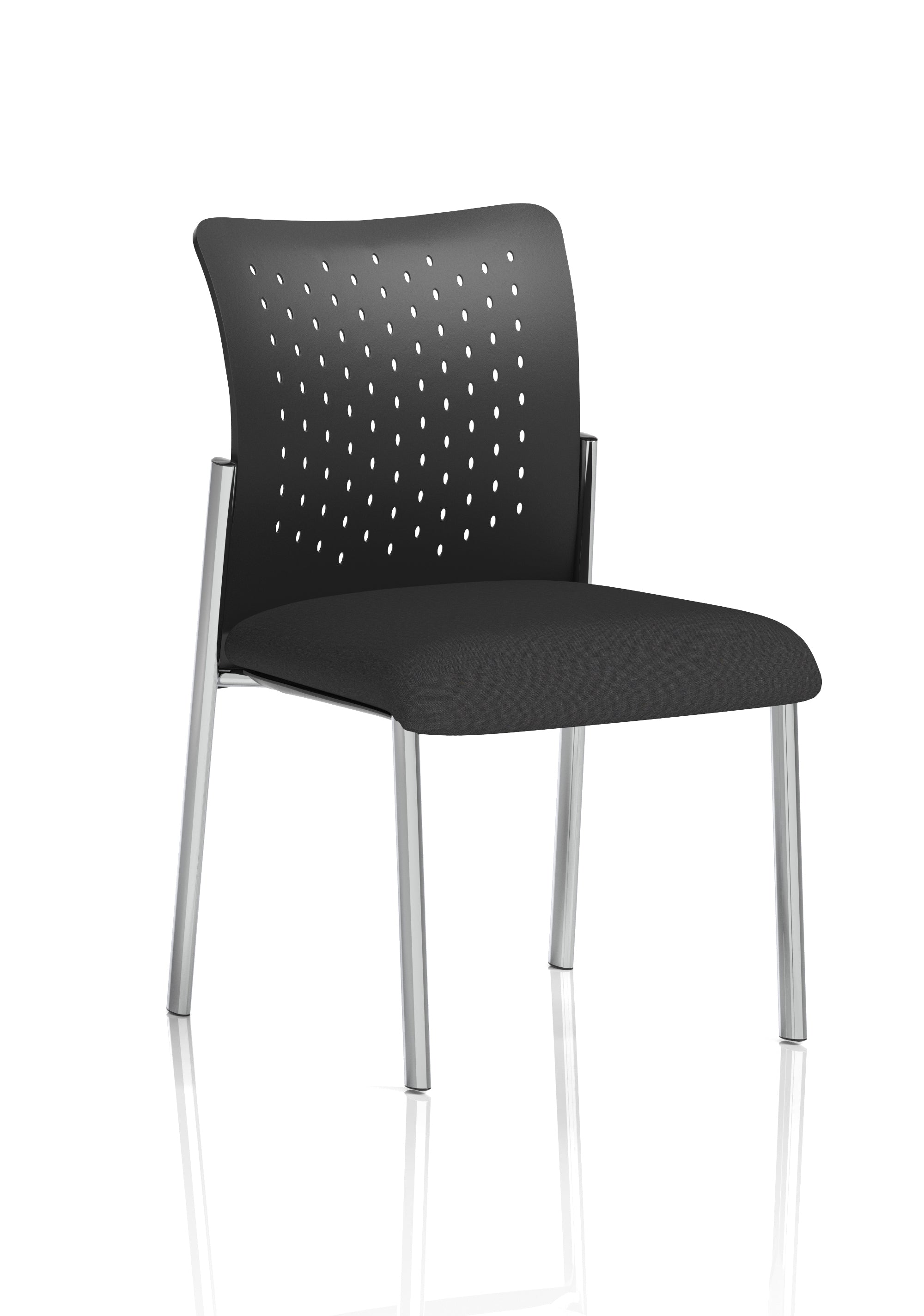Academy Visitor Without Arms Nylon Back Black Seat