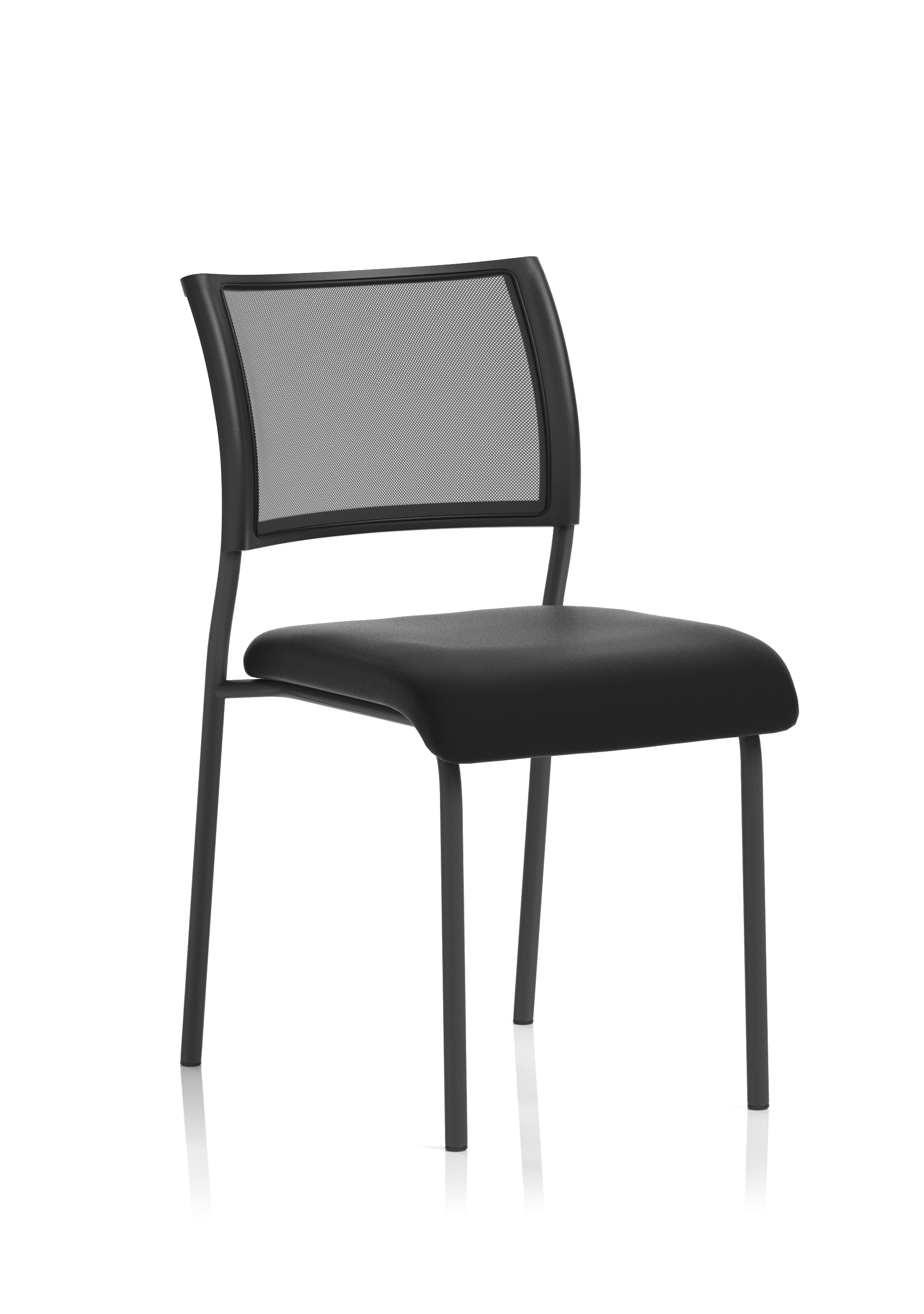 Brunswick Black Frame Without Arms Black Fabric Seat