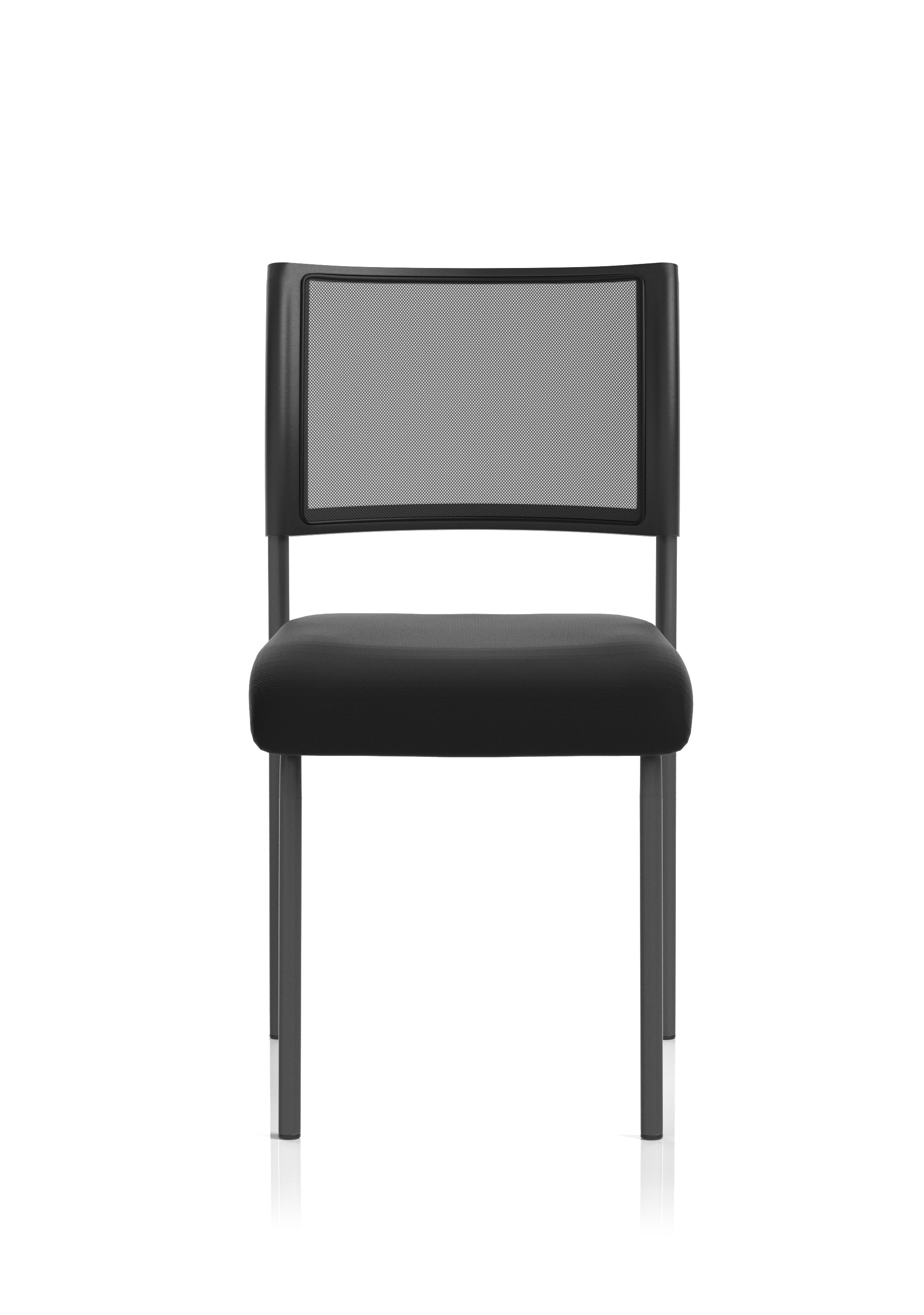 Brunswick Black Frame Without Arms Black Fabric Seat