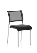 Brunswick Chrome Frame Without Arms Black Fabric Seat