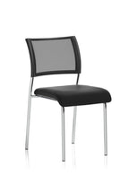 Brunswick Chrome Frame Without Arms Black Fabric Seat