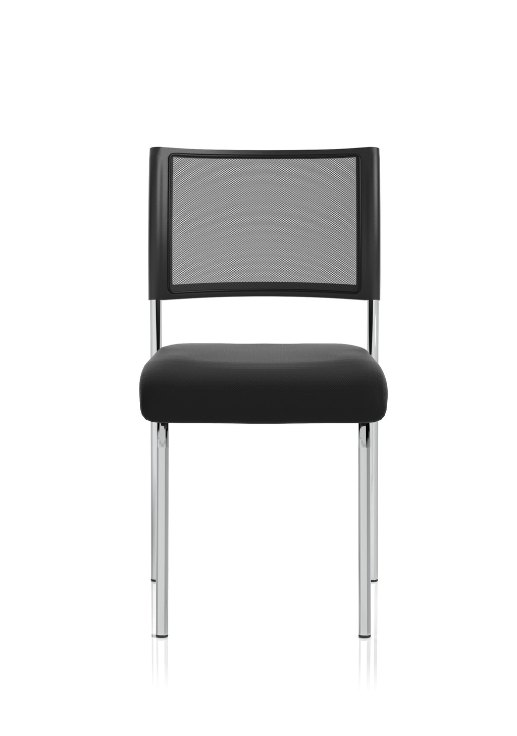 Brunswick Chrome Frame Without Arms Black Fabric Seat