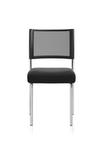 Brunswick Chrome Frame Without Arms Black Fabric Seat