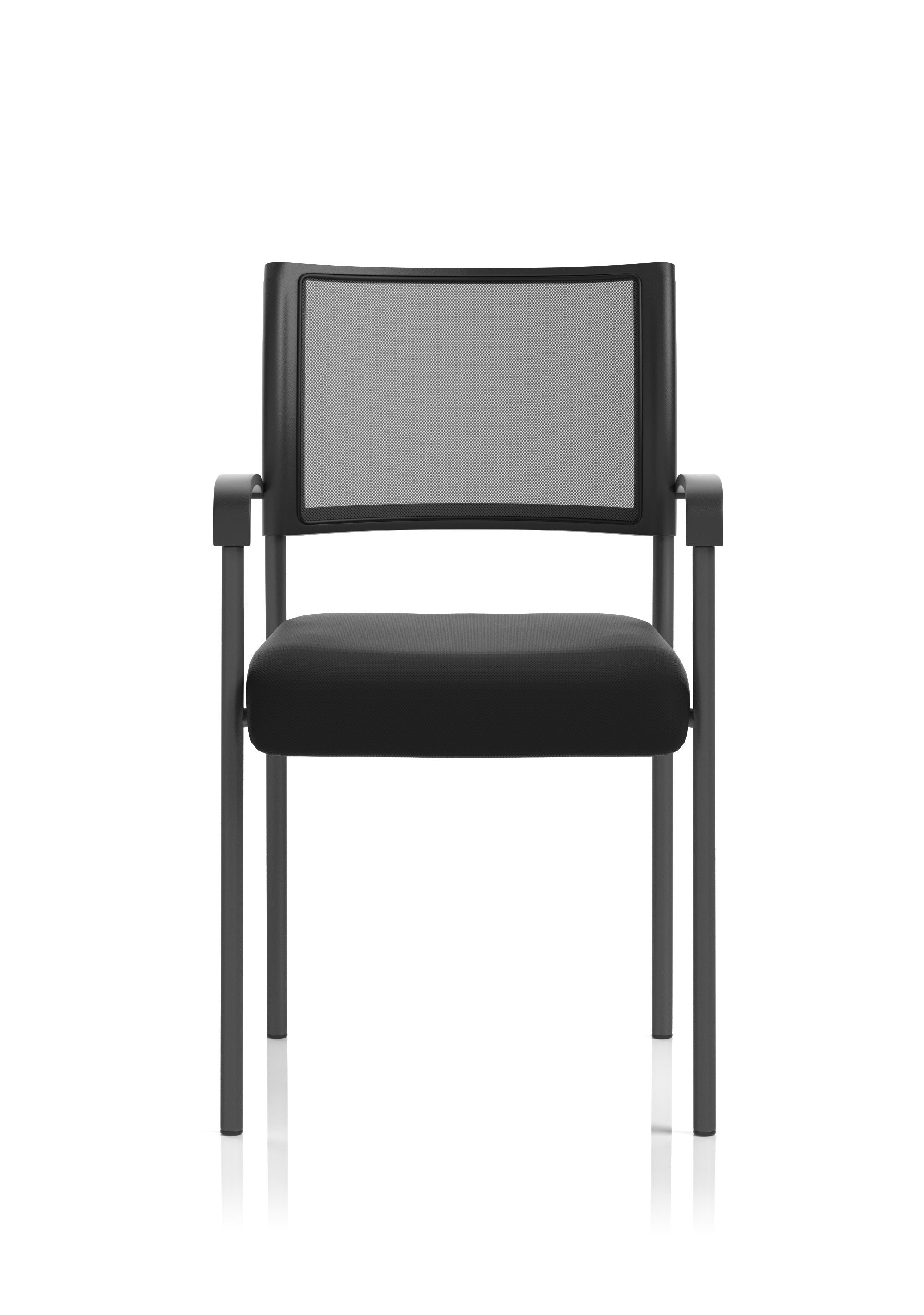 Brunswick Black Frame With Arms Black Fabric Seat