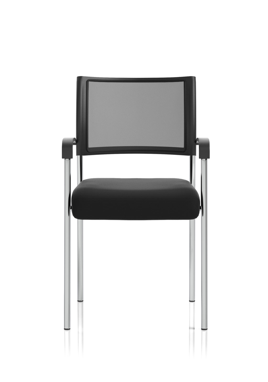 Brunswick Chrome Frame With Arms Black Fabric Seat