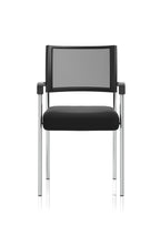 Brunswick Chrome Frame With Arms Black Fabric Seat