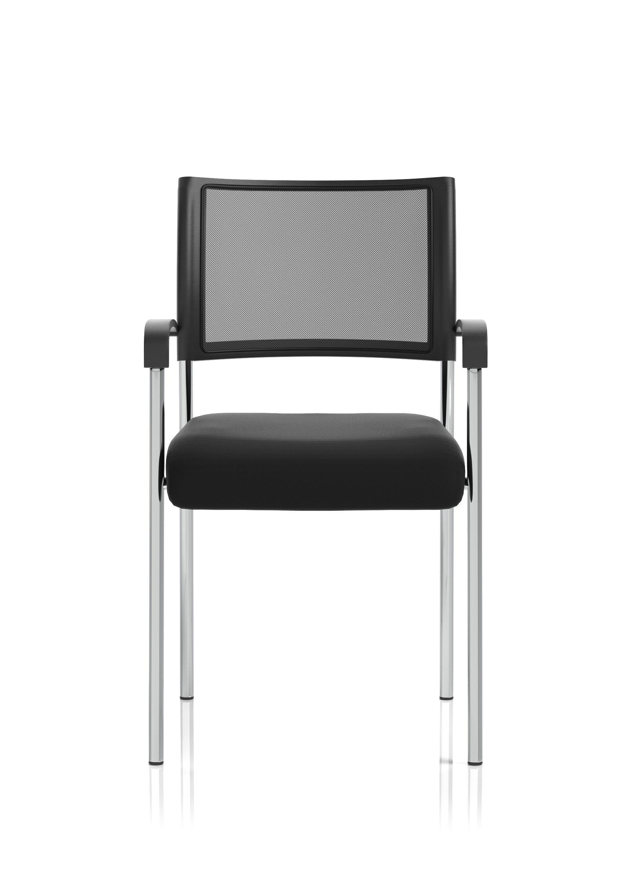 Brunswick Chrome Frame With Arms Black Fabric Seat