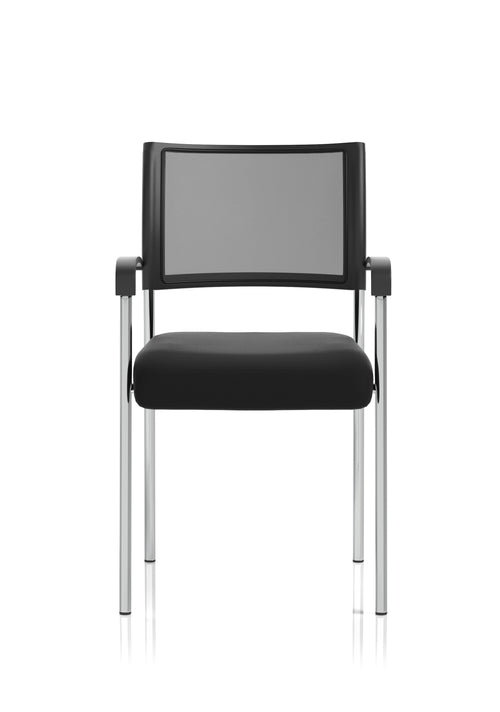 Brunswick Chrome Frame With Arms Black Fabric Seat