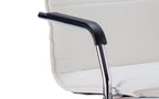 Echo Cantilever Chair With Arms White Soft Bonded Leather