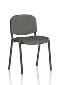 ISO Stacking Chair Charcoal Fabric Black Frame (MOQ of 4 - Priced Individually)