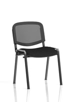 ISO Stacking Chair Mesh Back Black Fabric Black Frame (MOQ of 4 - Priced Individually)