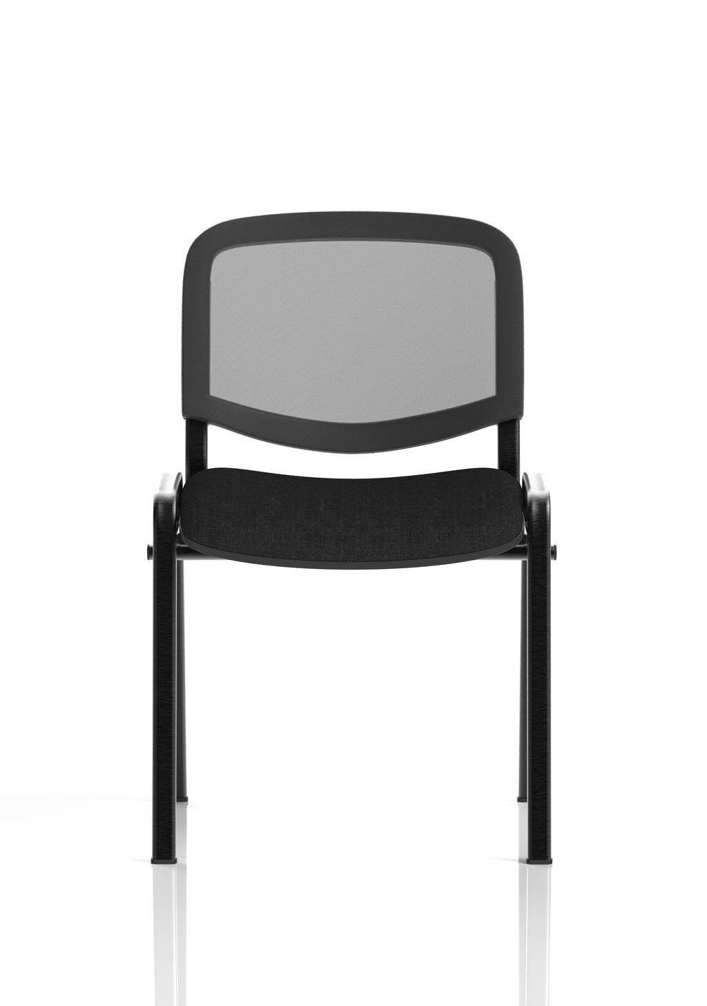 ISO Stacking Chair Mesh Back Black Fabric Black Frame (MOQ of 4 - Priced Individually)