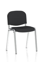 ISO Stacking Chair Black Fabric Chrome Frame (MOQ of 4 - Priced Individually)