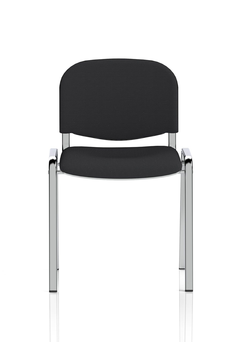 ISO Stacking Chair Black Fabric Chrome Frame (MOQ of 4 - Priced Individually)