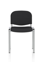 ISO Stacking Chair Black Fabric Chrome Frame (MOQ of 4 - Priced Individually)
