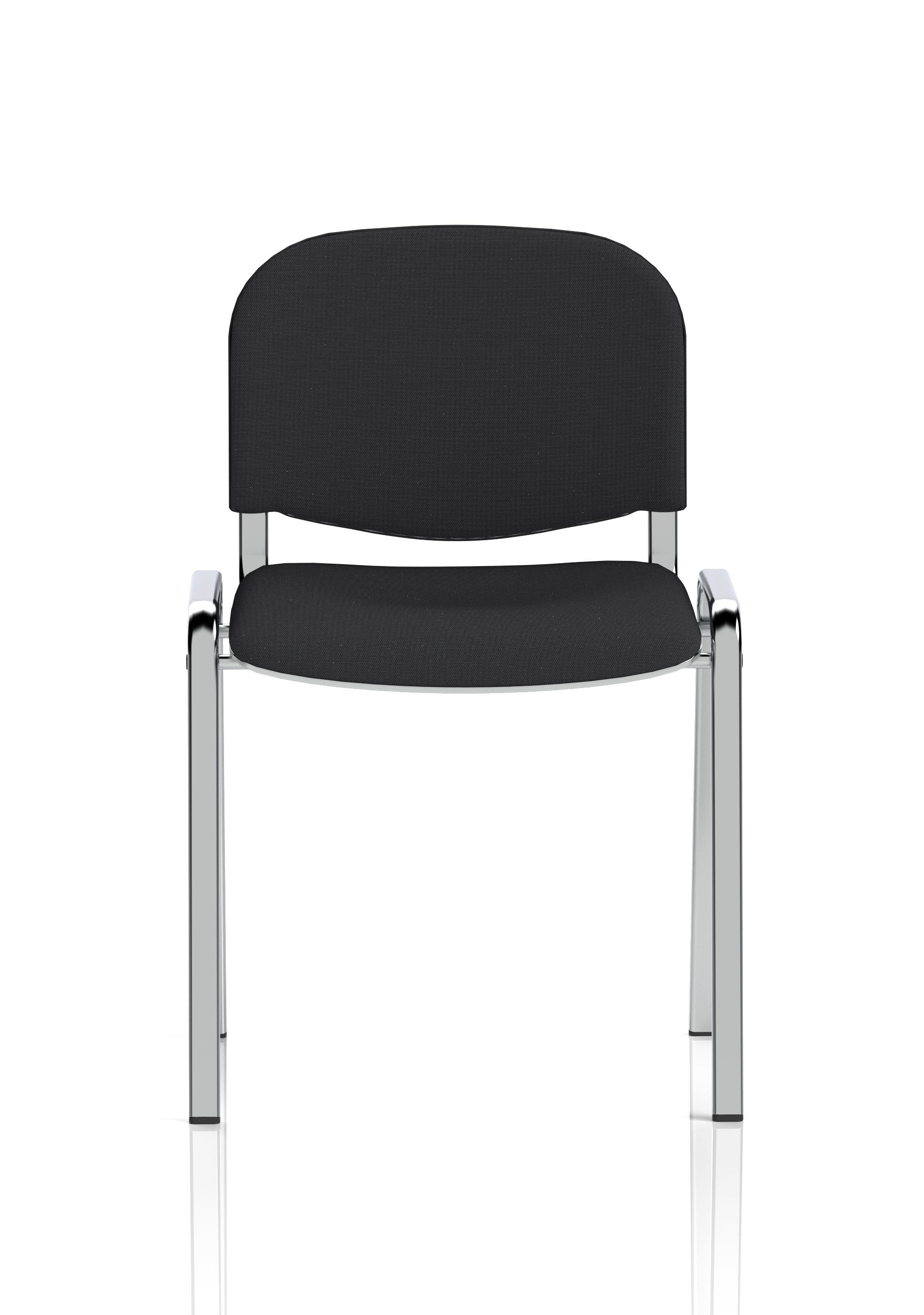 ISO Stacking Chair Black Fabric Chrome Frame (MOQ of 4 - Priced Individually)
