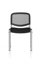 ISO Stacking Chair Mesh Back Black Fabric Chrome Frame (MOQ of 4 - Priced Individually)