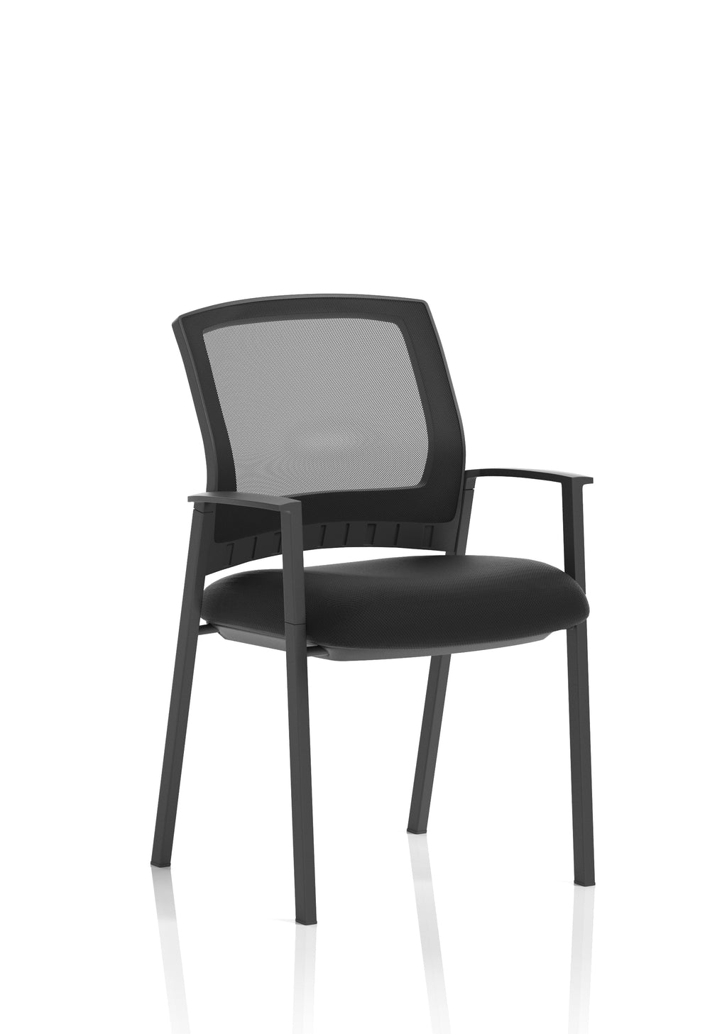 Metro Visitor Chair Mesh Back Black Fabric Seat