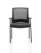 Metro Visitor Chair Mesh Back Black Fabric Seat