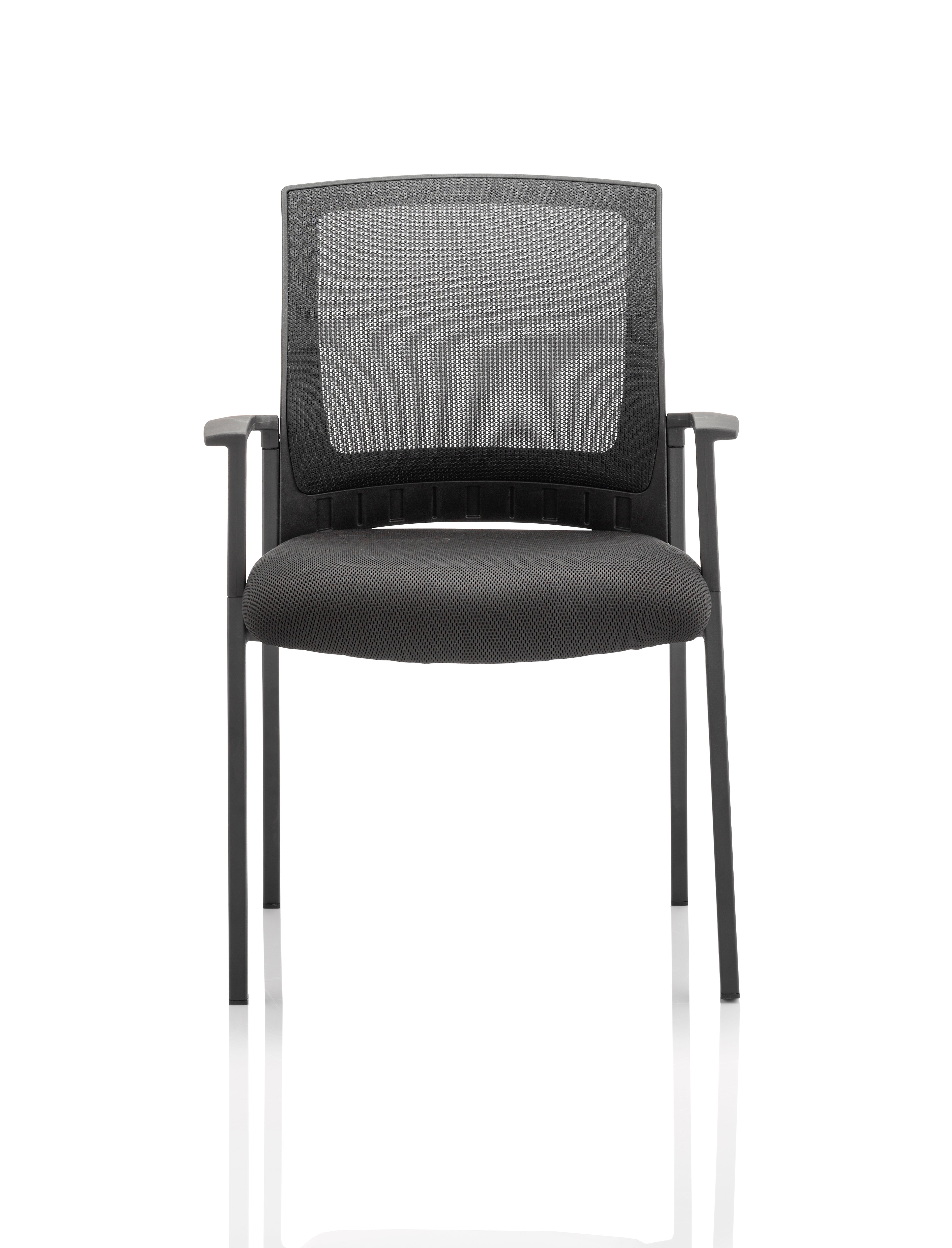 Metro Visitor Chair Mesh Back Black Fabric Seat