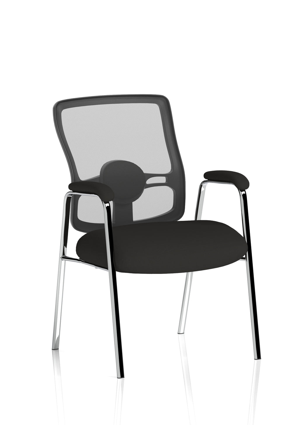 Portland Visitor (Straight Leg) Black Fabric Black Mesh Back With Arms