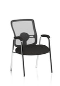 Portland Visitor (Straight Leg) Black Fabric Black Mesh Back With Arms