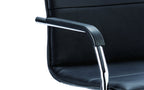 Echo Cantilever Chair With Arms Black Soft Bonded Leather