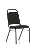 Banqueting Stacking Visitor Chair Black Frame Black Fabric (MOQ of 4 - Priced Individually)