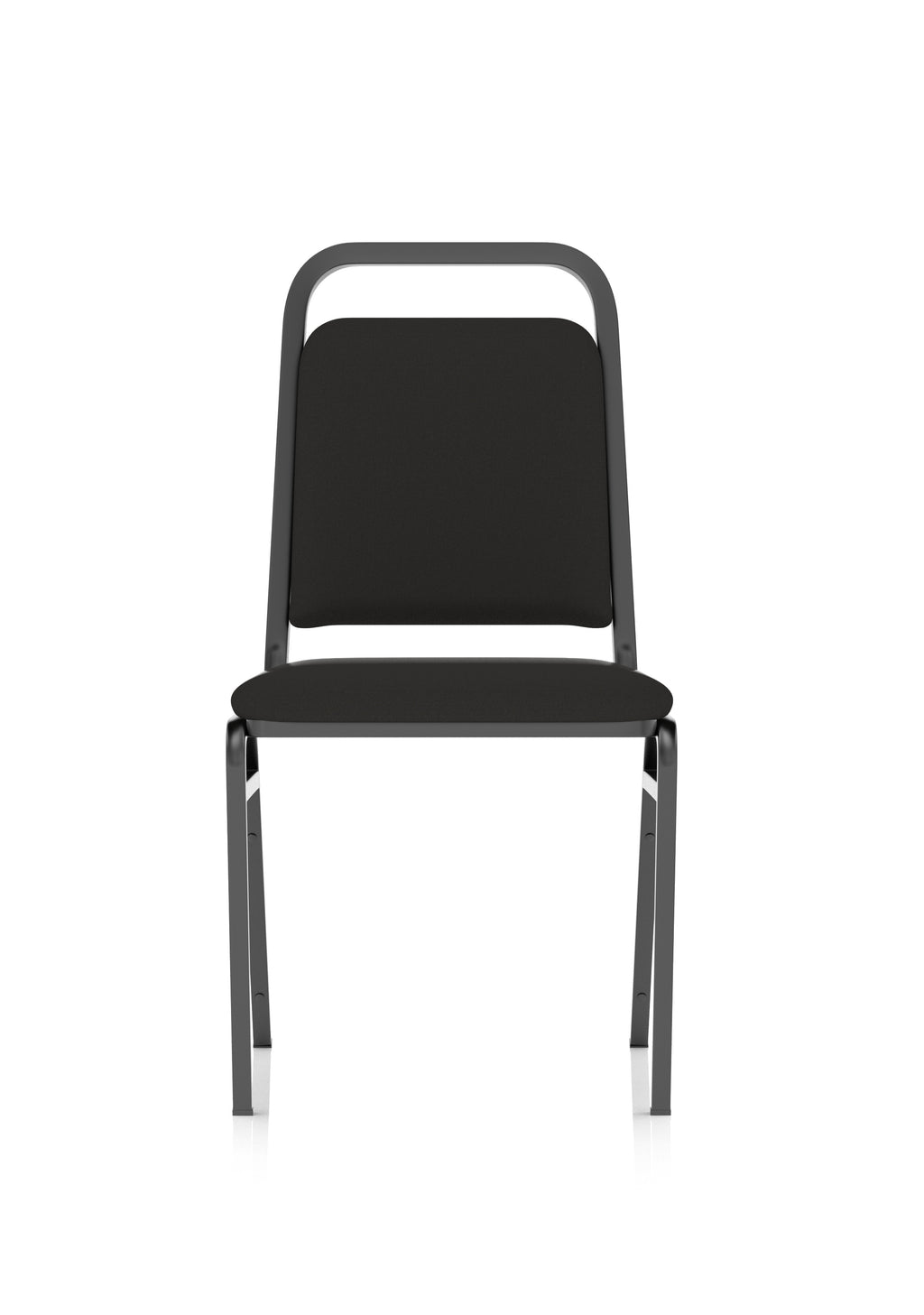 Banqueting Stacking Visitor Chair Black Frame Black Fabric (MOQ of 4 - Priced Individually)