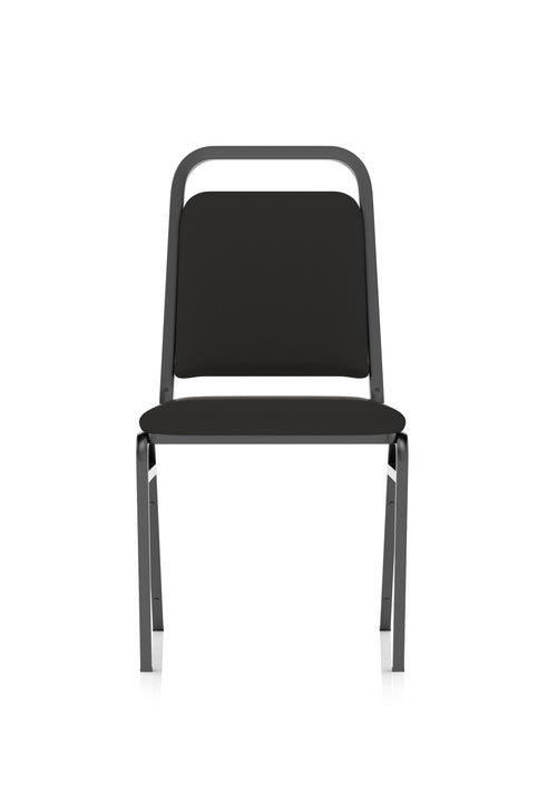 Banqueting Stacking Visitor Chair Black Frame Black Fabric (MOQ of 4 - Priced Individually)