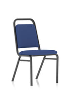 Banqueting Stacking Visitor Chair Black Frame Blue Fabric (MOQ of 4 - Priced Individually)