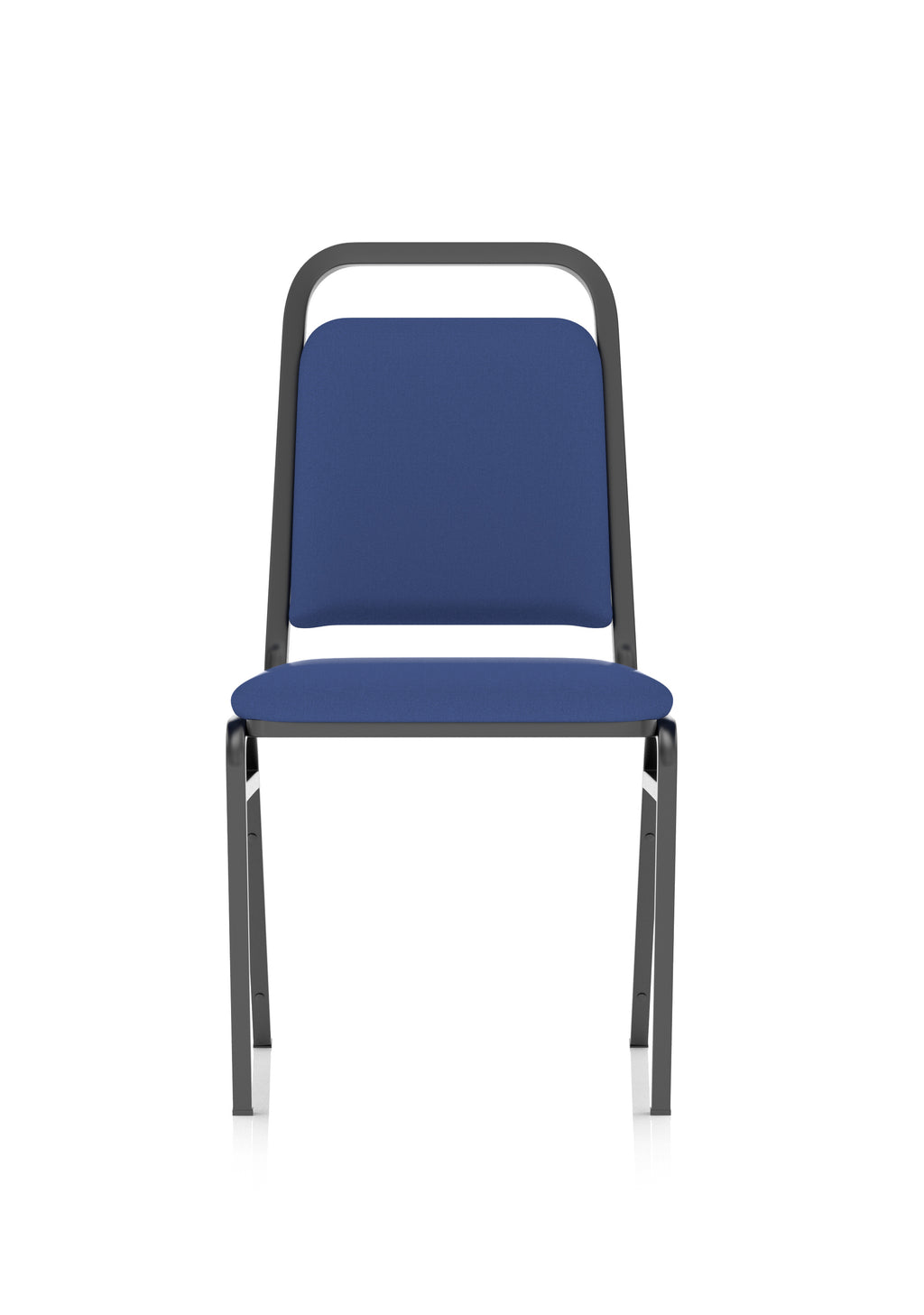 Banqueting Stacking Visitor Chair Black Frame Blue Fabric (MOQ of 4 - Priced Individually)
