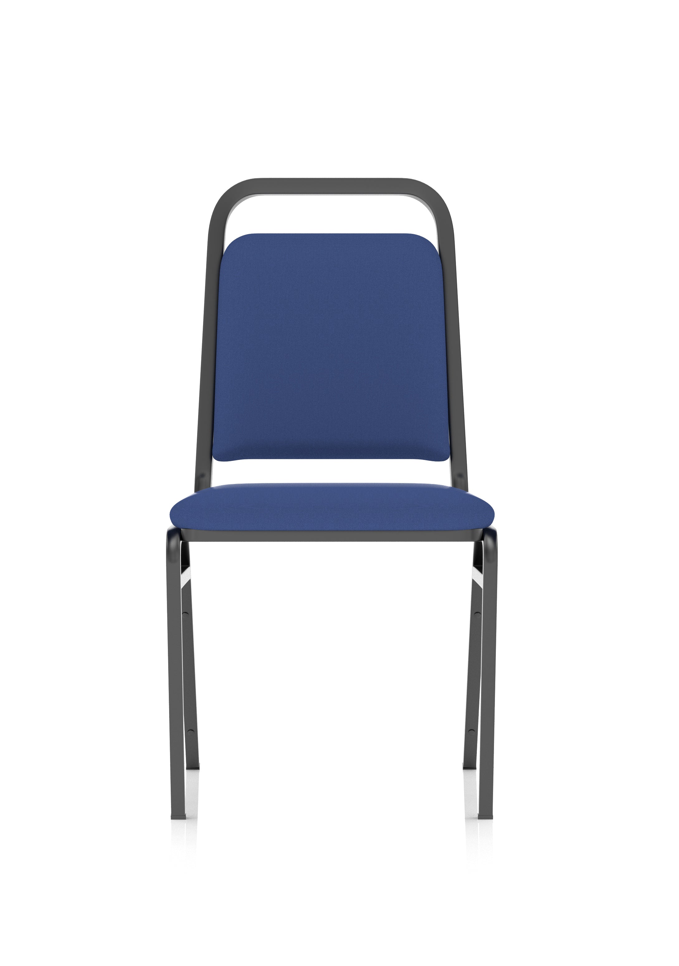Banqueting Stacking Visitor Chair Black Frame Blue Fabric (MOQ of 4 - Priced Individually)