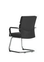 Advocate Visitor Chair Black Soft Bonded Leather With Arms