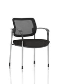 Brunswick Deluxe With Arms Chrome Frame Mesh Back Black Seat