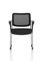 Brunswick Deluxe With Arms Chrome Frame Mesh Back Black Seat