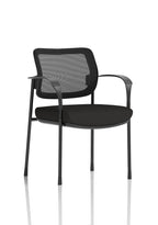 Brunswick Deluxe With Arms Black Frame Mesh Back Black Seat