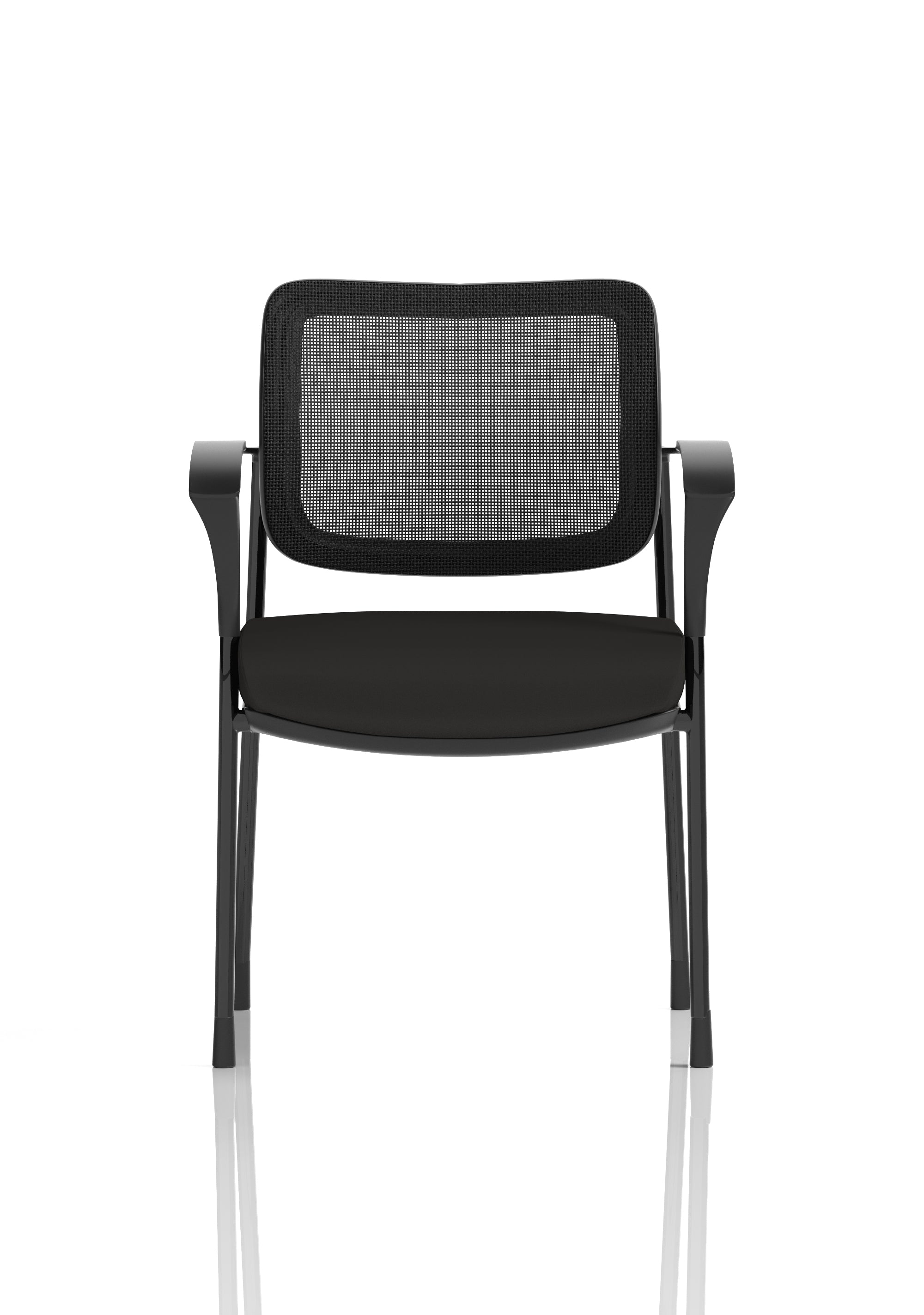 Brunswick Deluxe With Arms Black Frame Mesh Back Black Seat