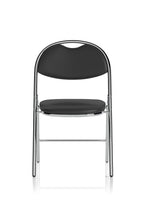 Milan Folding Black Vinyl Chrome Frame Chair (MOQ of 4 - Priced Individually)