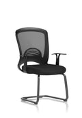 Astro Visitor Cantilever Leg Mesh Chair Black