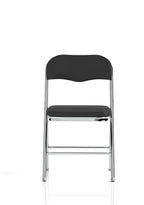 Sicily Black PU Chrome Frame Folding Chair (MOQ of 4 - Priced Individually)