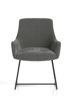 Quote Sled Base Reception Chair Grey Velour
