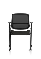 Capra Mesh Back Folding Training Chair Black Fabric Seat