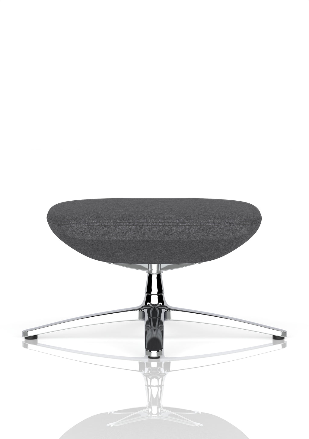 Etta Dark Grey Cashmere Footstool